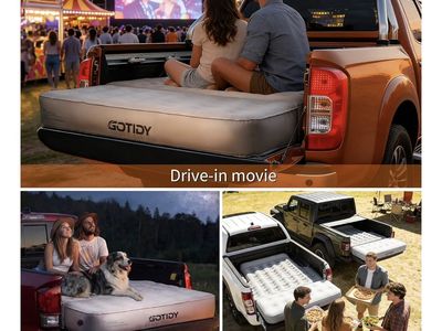 NEW GOTIDY Truck Bed Air Mattress 5-5.5ft with Tailgate Extender & Air Pump