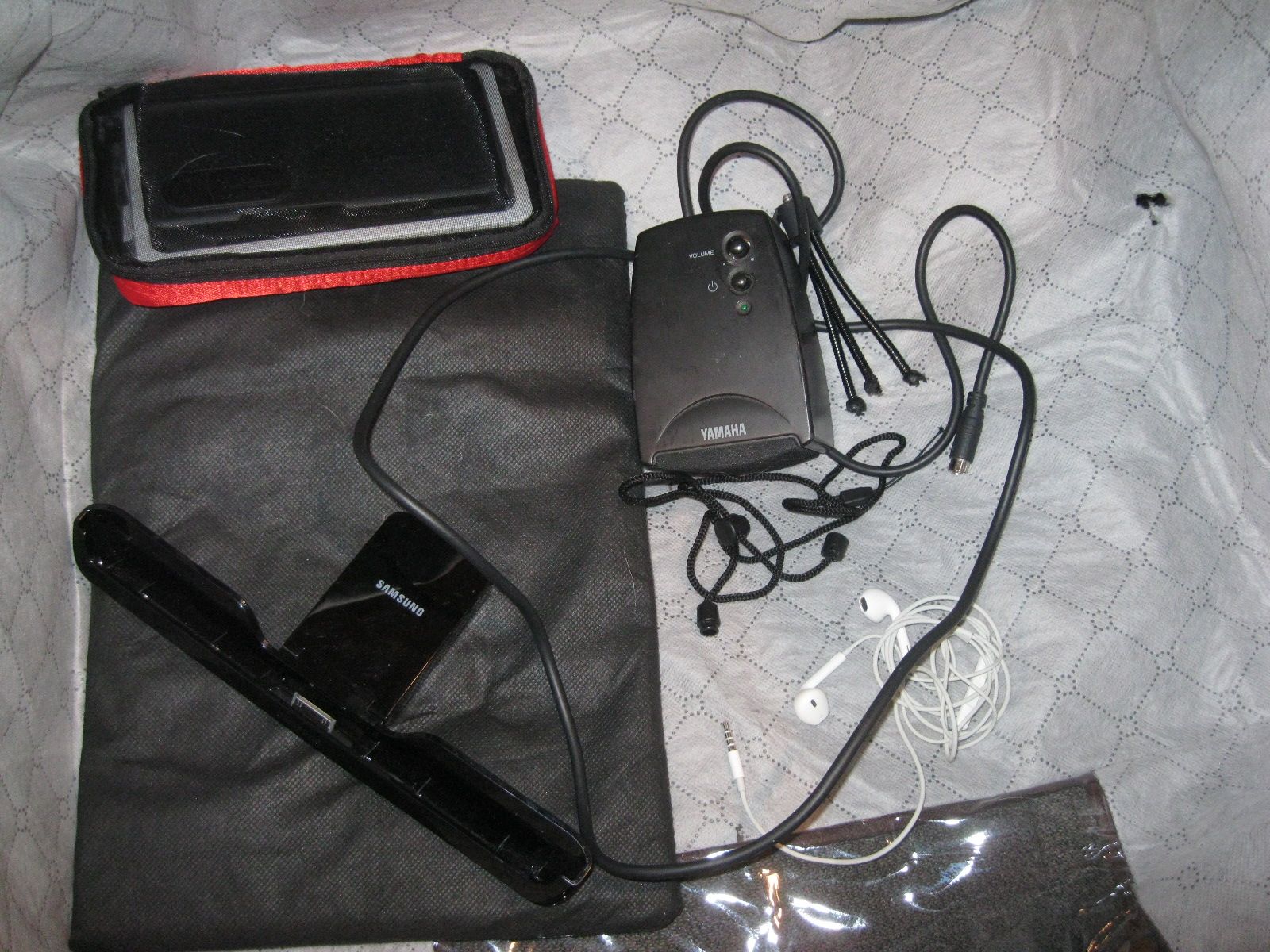 Bag Full Of Bags, Cords, Lunchbox Etc