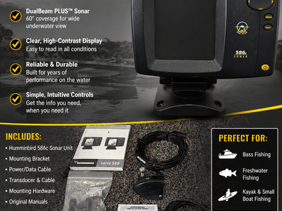 Humminbird 586c DualBeam Sonar Fish Finder Used - Original Owner - Tested