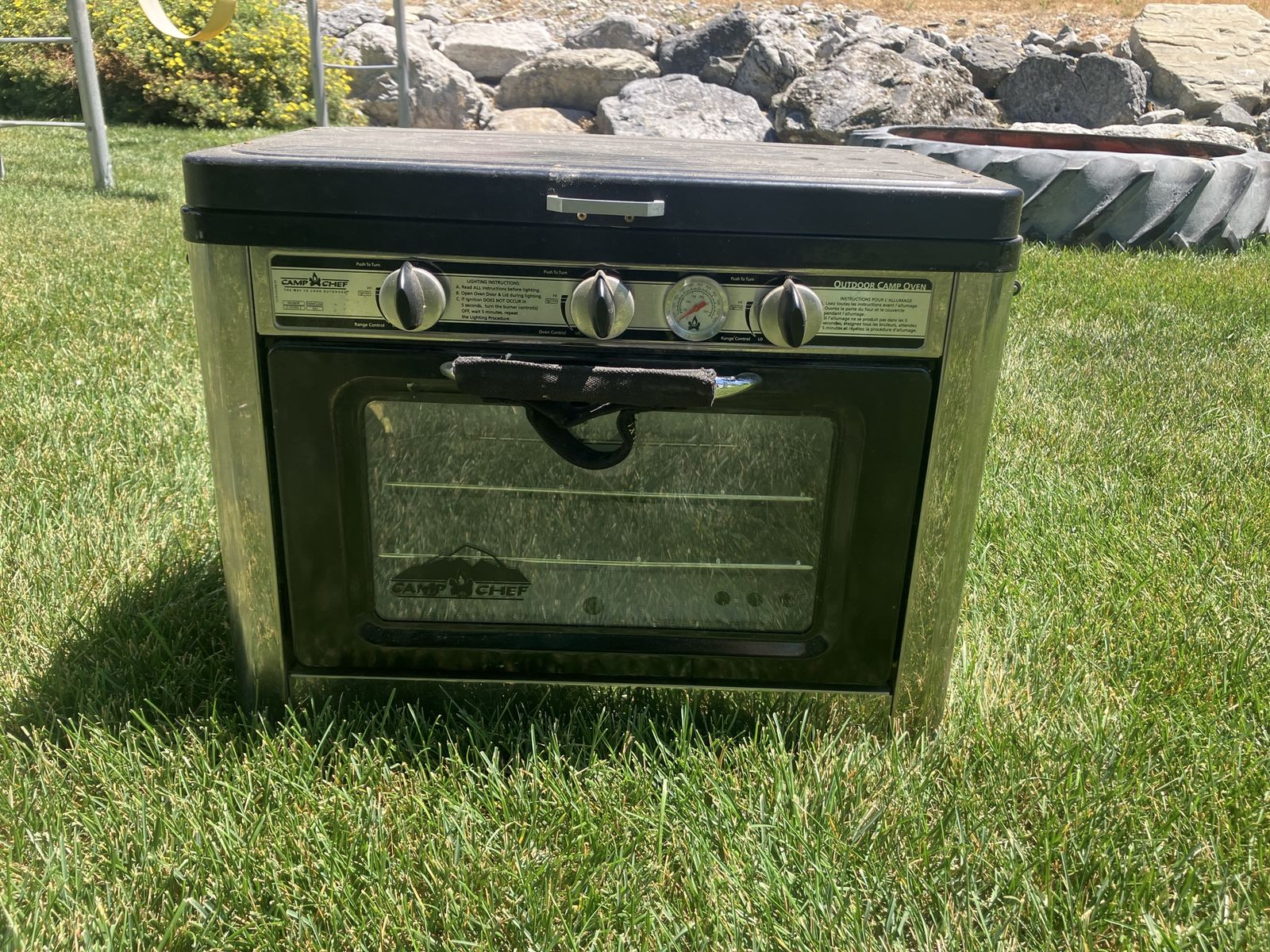 Camp Chef Outdoor Camping Oven & 2-Burner Range Combo - Portable Propane Cooker