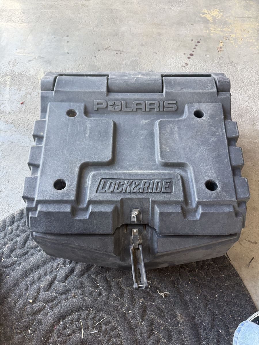 Polaris Lock & Ride Storage Box - Durable Black Cargo Container for ATV/UTV