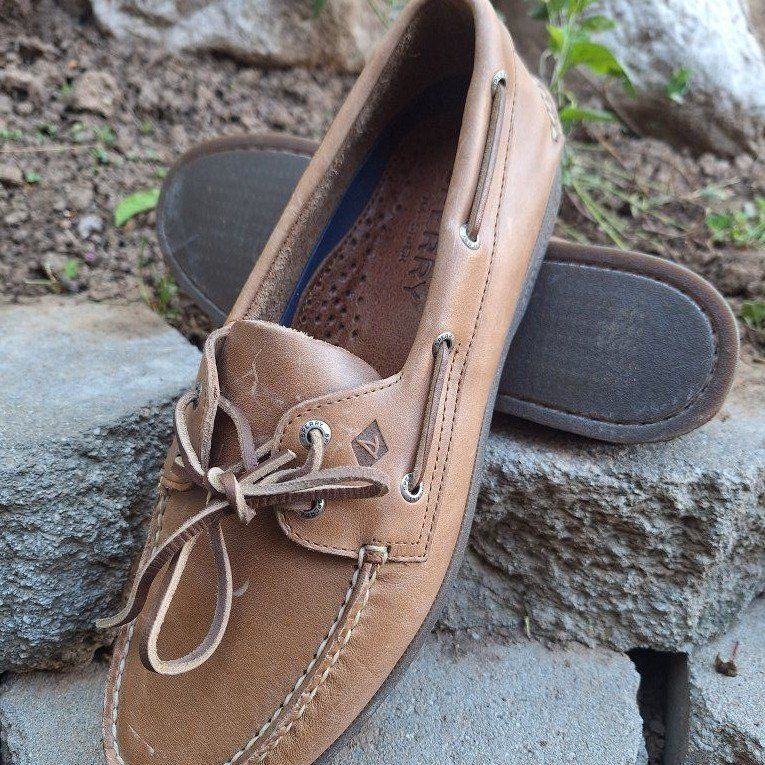 Mens Sperry Top-Sider 2-Eyed Boat Shoes Sz-12 WIDE