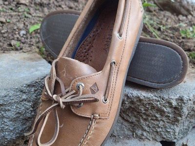 Mens Sperry Top-Sider 2-Eyed Boat Shoes Sz-12 WIDE