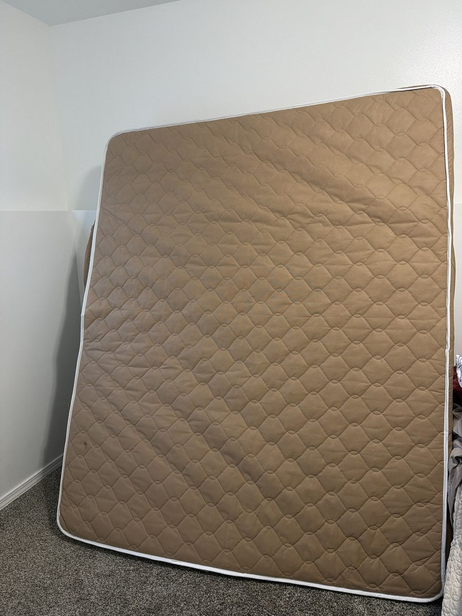 Free Used  Mattress - Brown Quilted Top