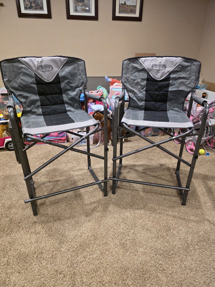 Sportsman's Warehouse Folding Director's Chairs with Side Table (Set of 2)