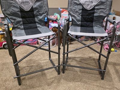 Sportsman's Warehouse Folding Director's Chairs with Side Table (Set of 2)