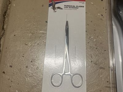 Eagle Claw Surgical Pliers with Scissors, 5 1/2" (14 cm) Fishing Tool