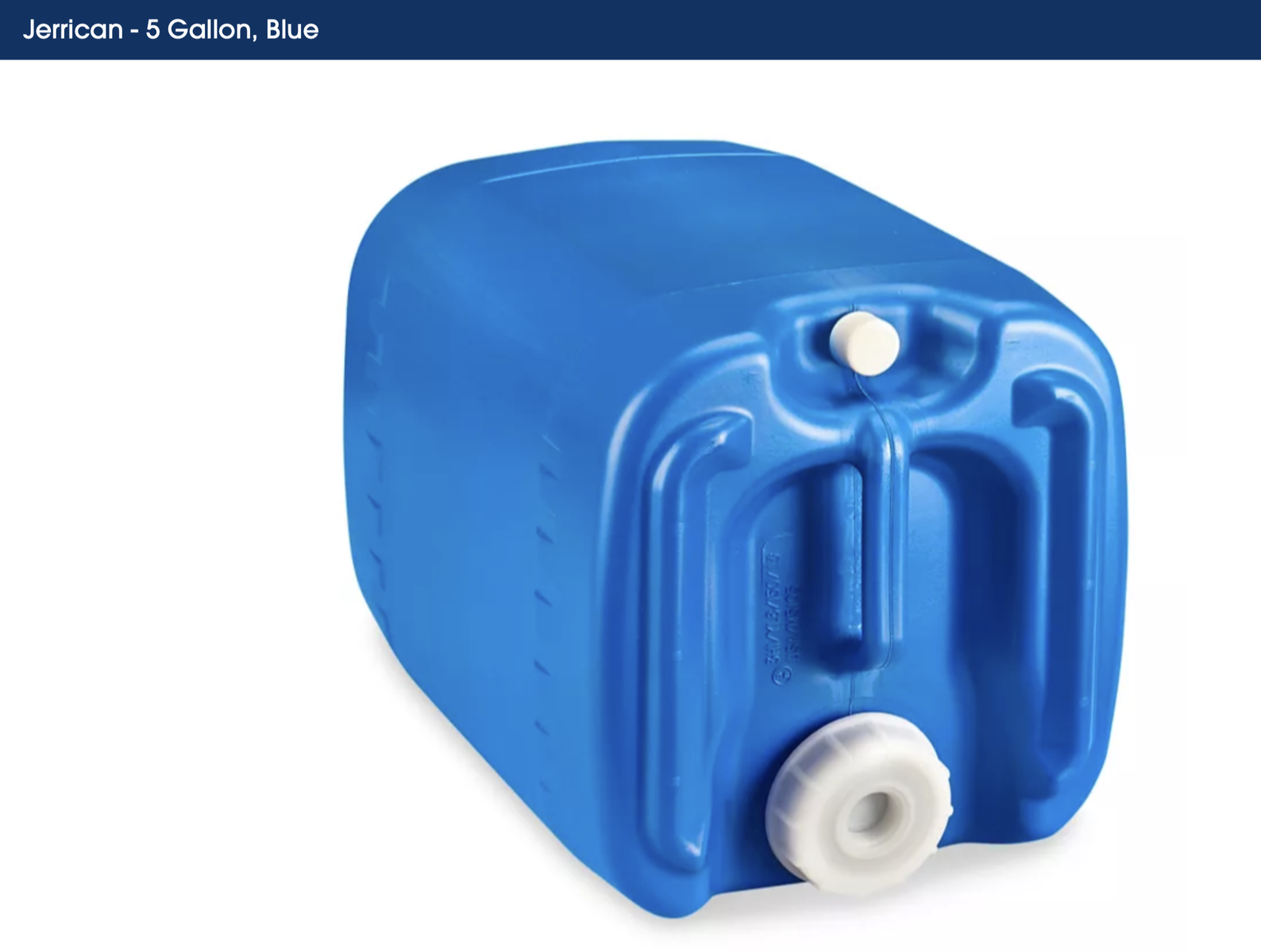 5 Gallon Plastic Utility Jug Water/Fluid Container Container