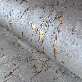 California Wallpaper Natural Cork Silver with Bright Gold Grasscloth Traditional Wallpaper