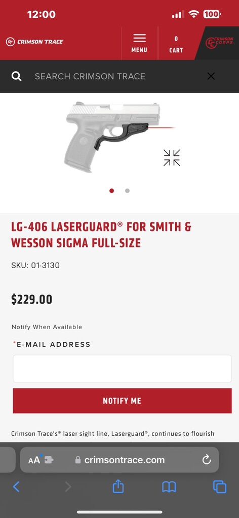 Crimson Trace's laser