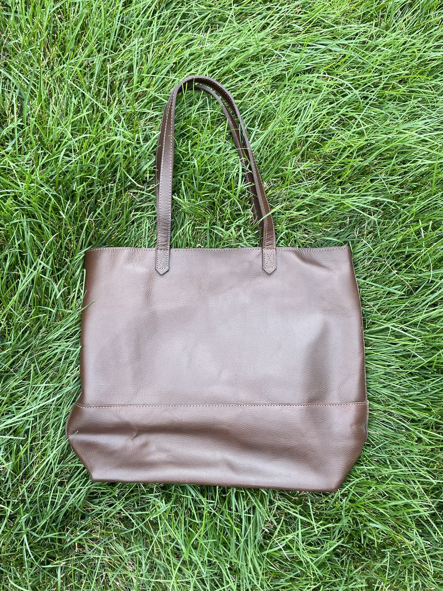 Kodiak Juneau Leather Tote Dark Walnut