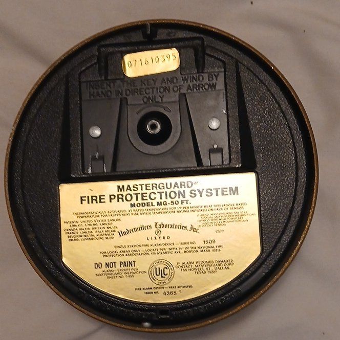 Vintage Masterguard Fire Protection System Model MG-50 FT Heat Actuated Alarm