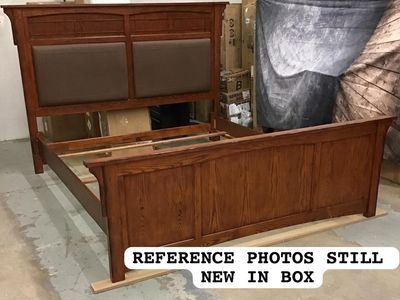 California King Solid Wood Bed Frame(NEW IN BOX)