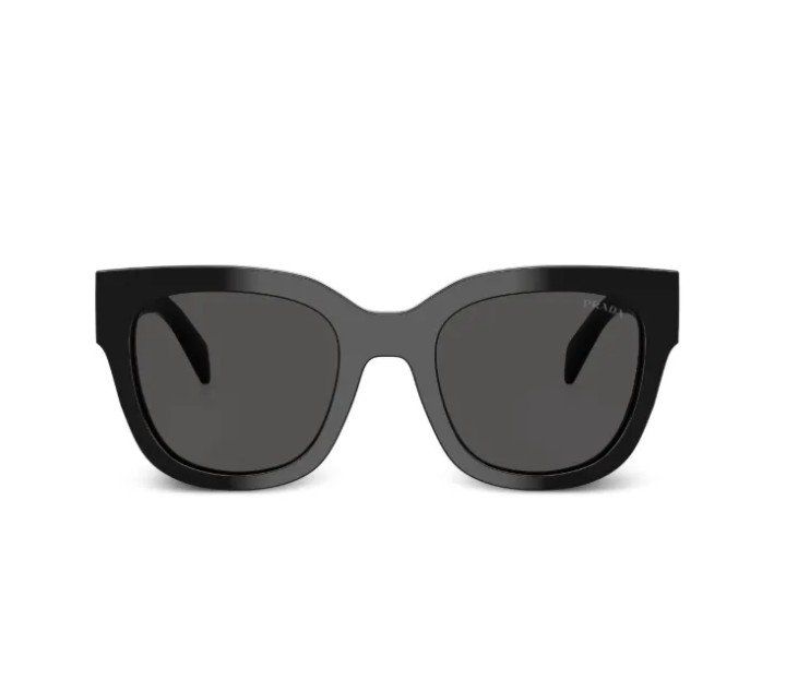 Prada Black Rectangle Frame Sunglasses with Black Lenses - Excellent Condition