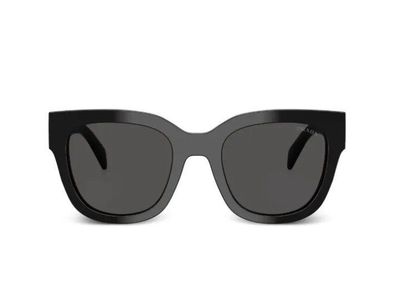 Prada Black Rectangle Frame Sunglasses with Black Lenses - Excellent Condition