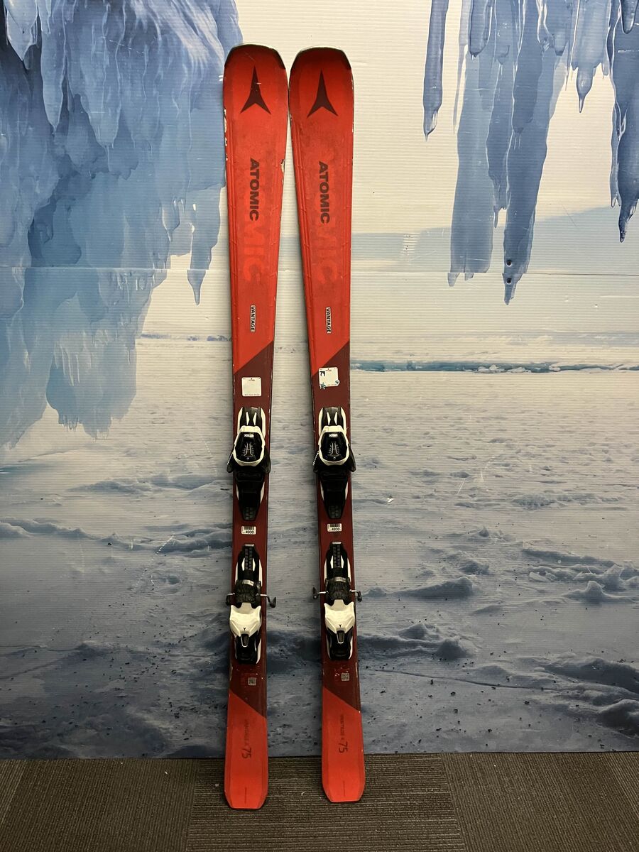 Used Atomic Vantage X 75 163cm Skis w/ Atomic Lithium 10 Bindings