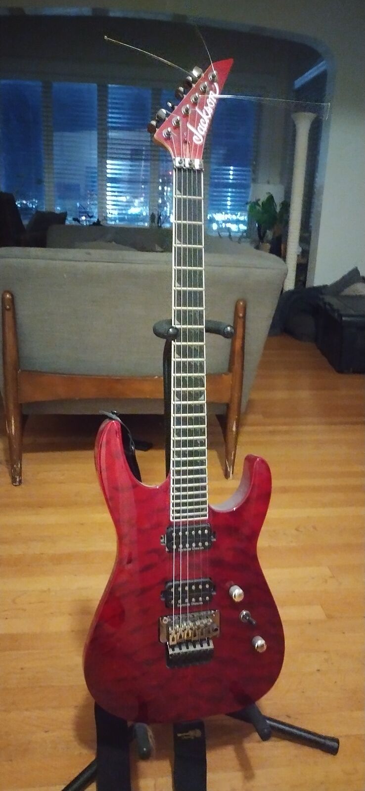 Jackson pro series SL2Q transparent red quilted maple top UPGRADED
