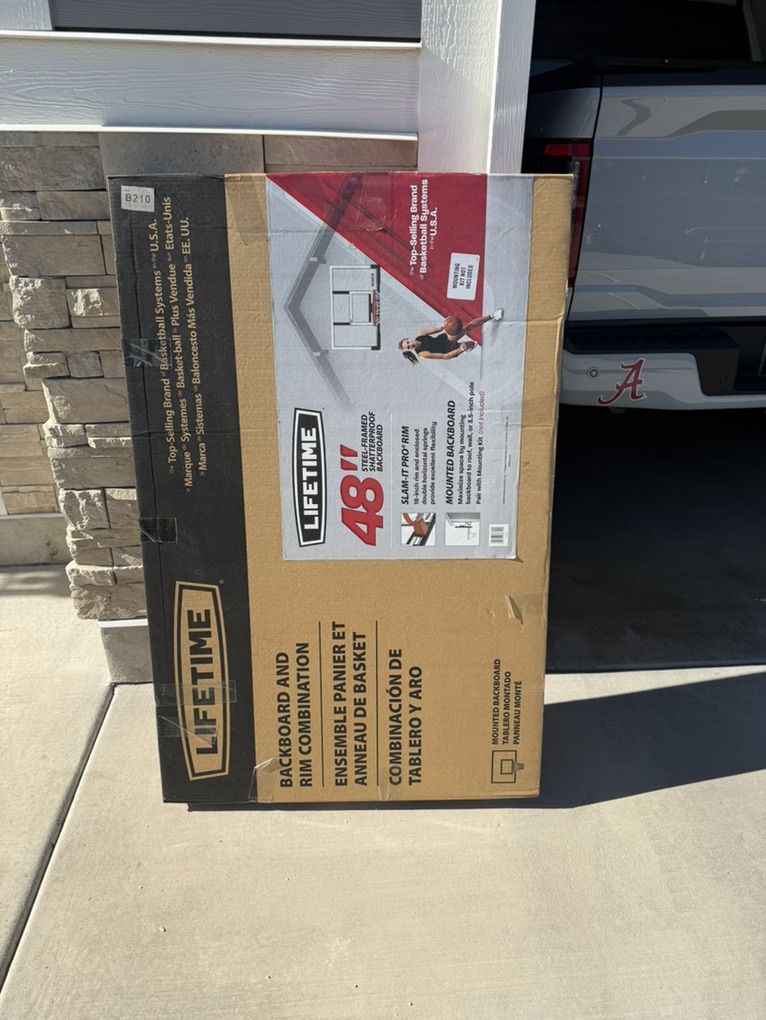 Lifetime 48-inch Backboard and Rim Combination