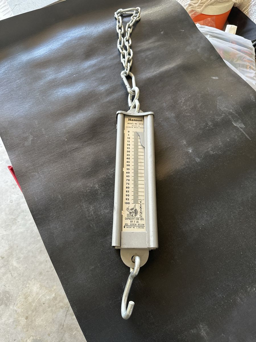Hanson Model 8910 Viking 100lb Capacity Hanging Scale