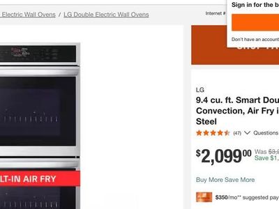 LG 9.4 cu. ft. Smart Double Wall Oven with Convection & Air Fry in Stainless Steel