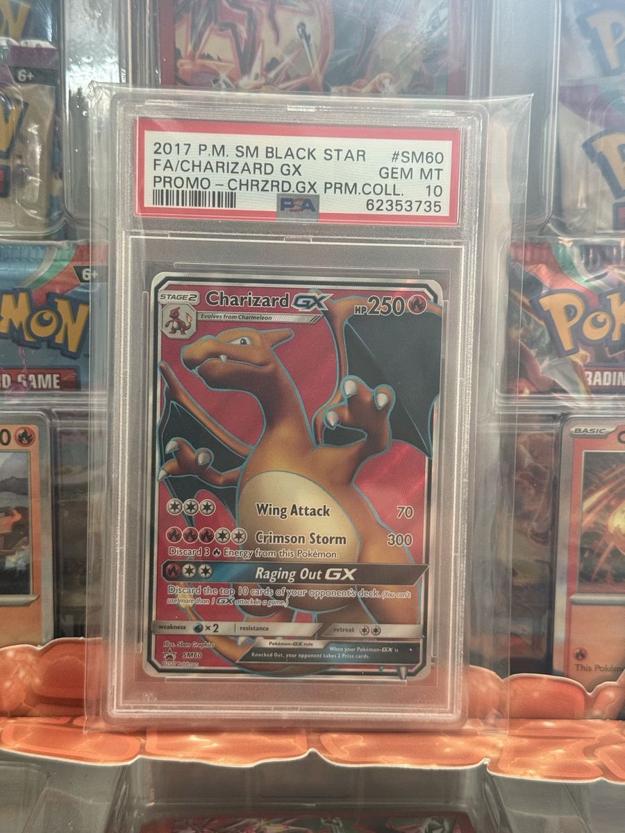 Pokemon TCG Charizard GX SM60 Black Star Promo PSA 10 Gem Mint Trading Card
