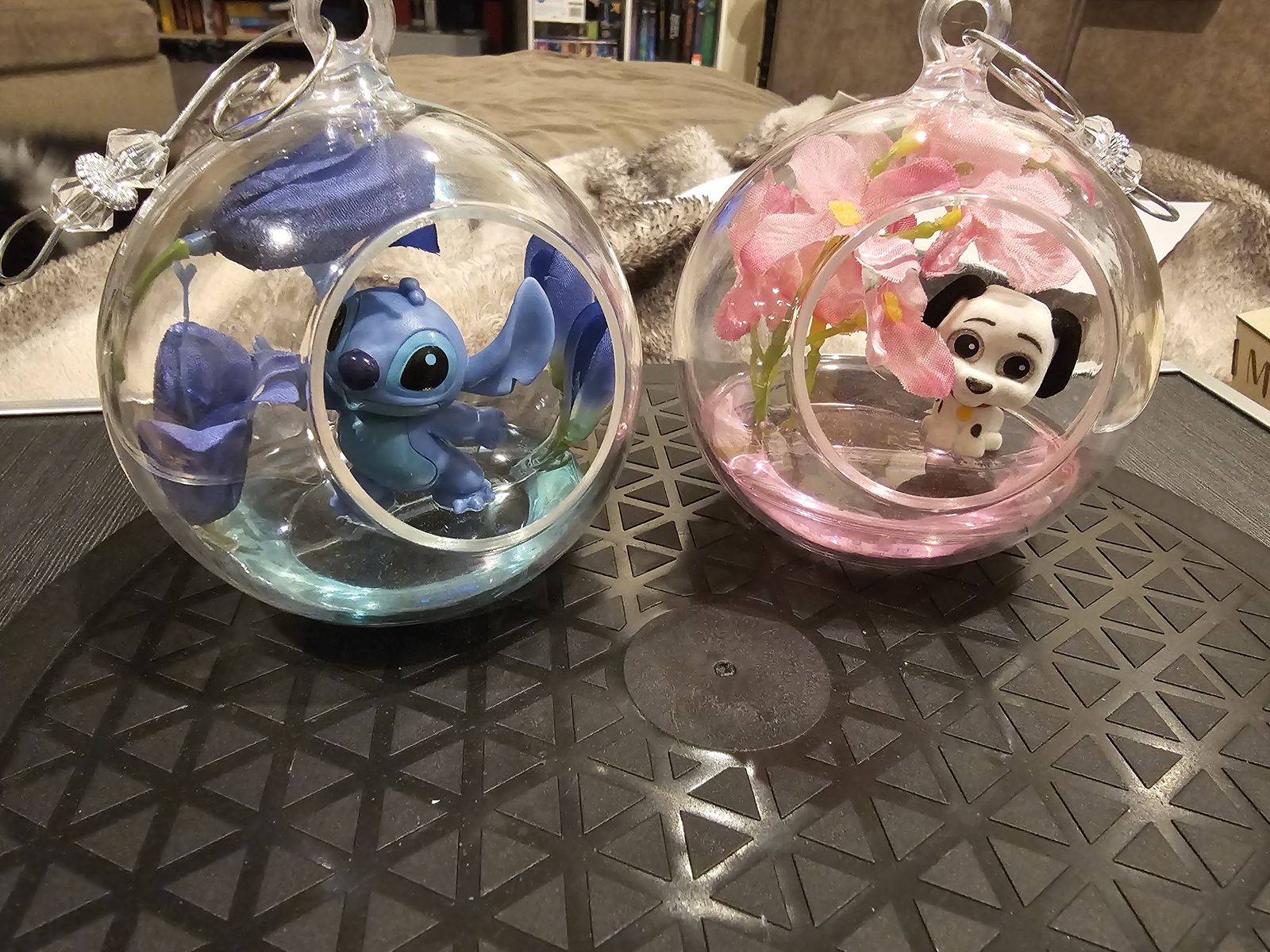 Character Clear Glass Ornaments Terrarium Set of 5