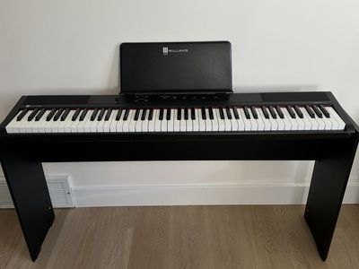 Williams 88 Touch Sensitive Digital Piano with Bluetooth capable