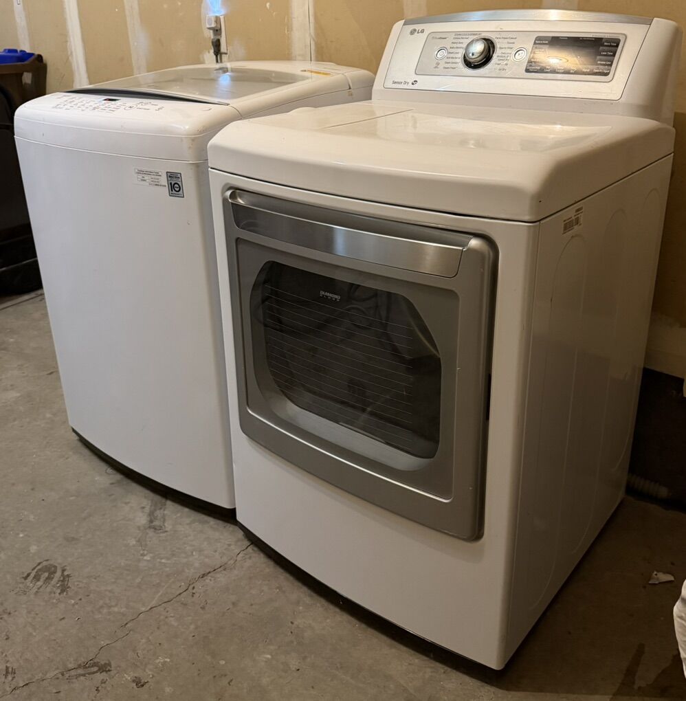 LG Top Load Washer Gas Dryer Set