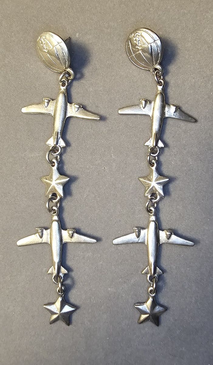 Post WWII Airplane Earring Replicas made in Approx. the 1970's