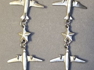 Post WWII Airplane Earring Replicas made in Approx. the 1970's