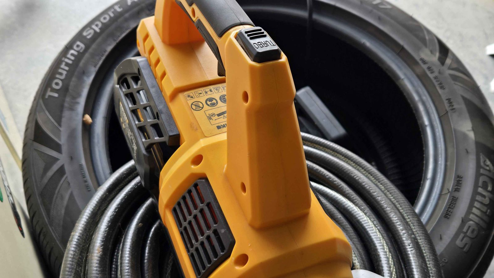 Ework Cordless Leaf Blower Yellow Handheld Power Tool