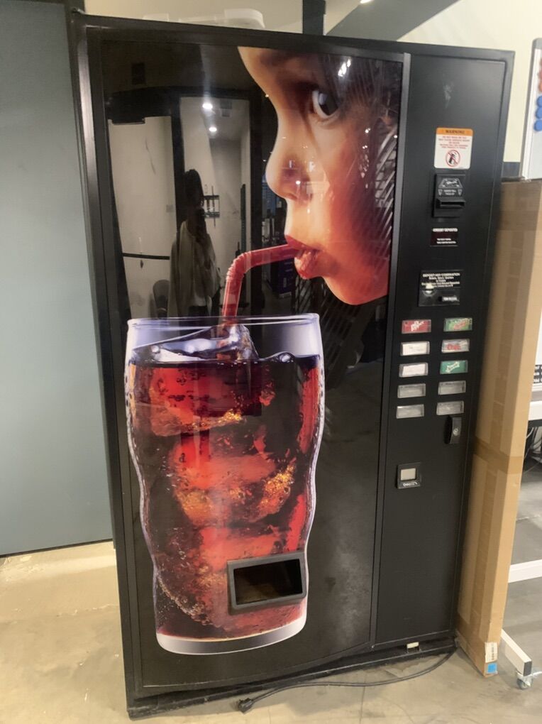 Full-Size Soda Vending Machine Classic Coke Style