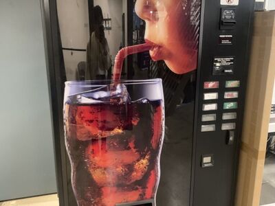 Full-Size Soda Vending Machine Classic Coke Style