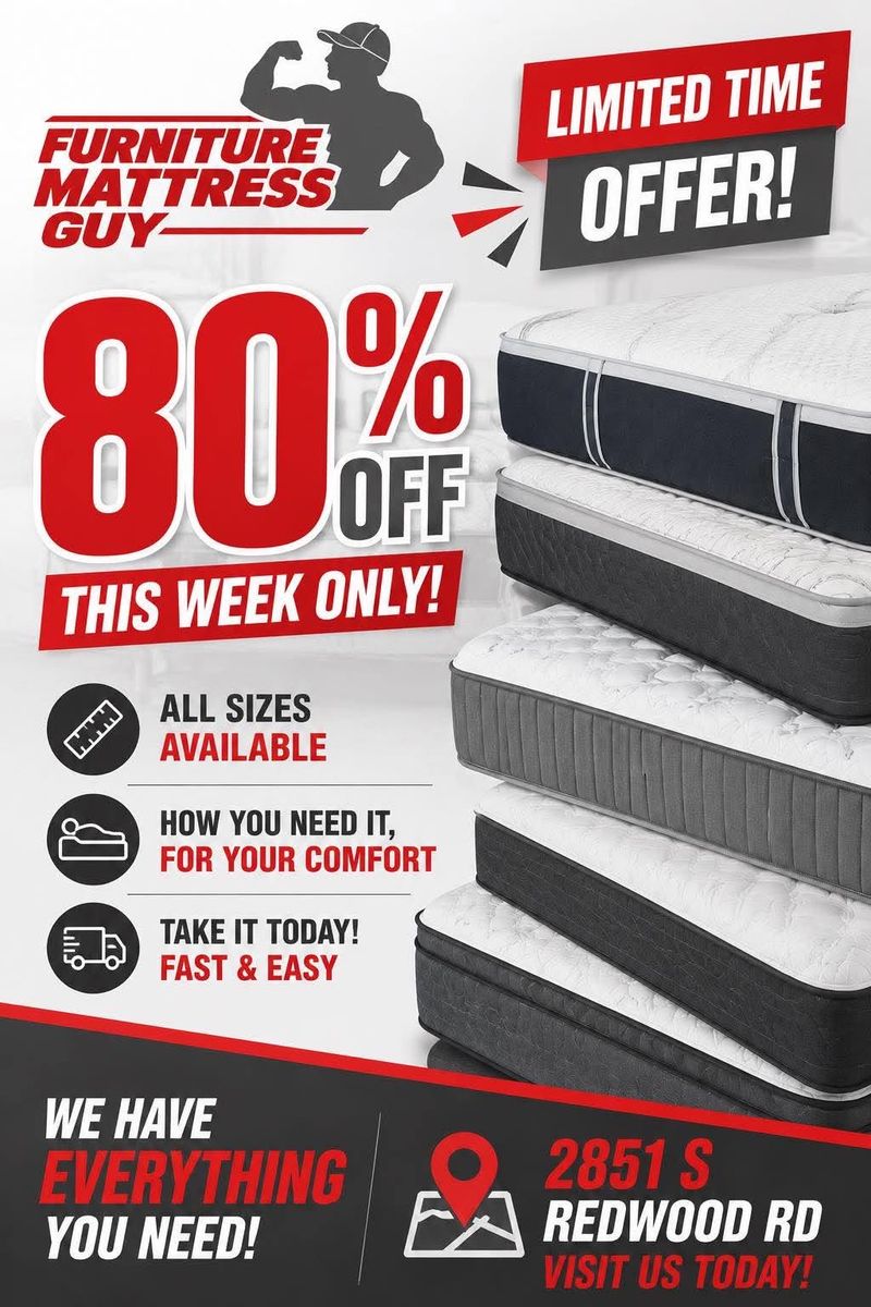 80% Mattress sale!!