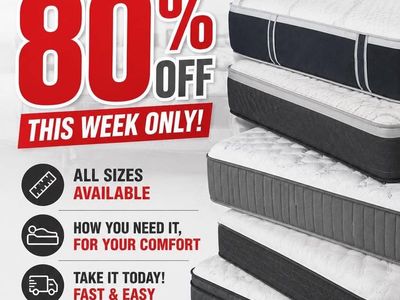 80% Mattress sale!!