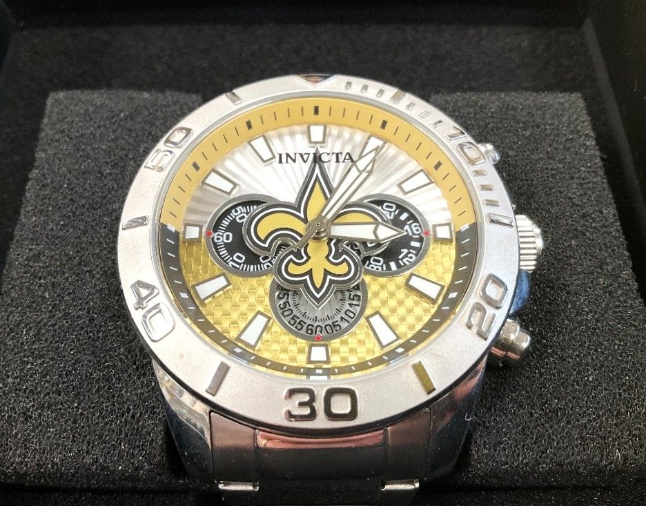INVICTA NFL SAINTS WRIST WATCH W/BOX
