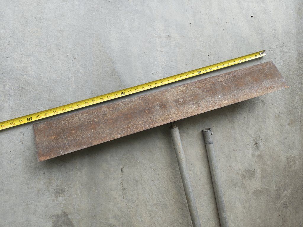Concrete Finishing Float Screed Tool with 2 Extension Poles - 36-inch Blade, UsedGood Condition