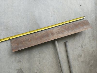 Concrete Finishing Float Screed Tool with 2 Extension Poles - 36-inch Blade, UsedGood Condition