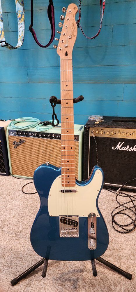Harley Benton VT Series Telecaster Electric Guitar - Metallic Blue