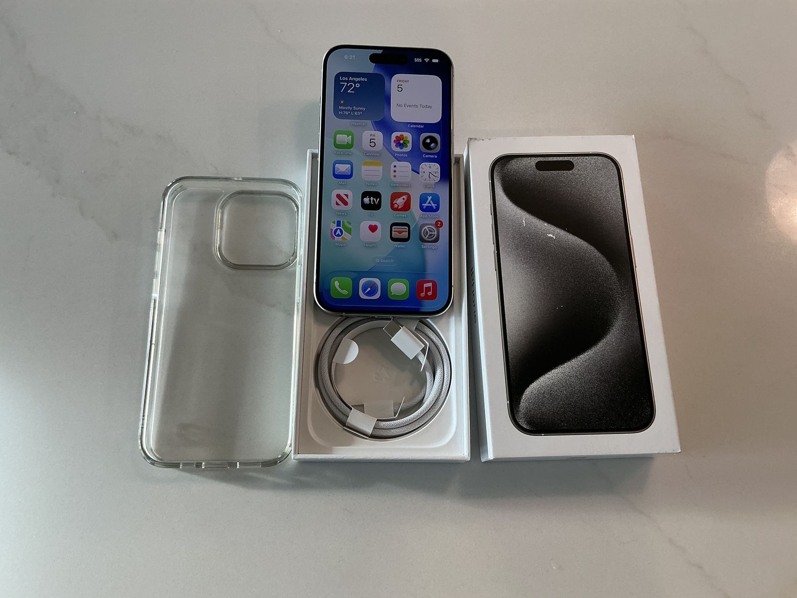 iPhone 15 pro 256GB white Titanium