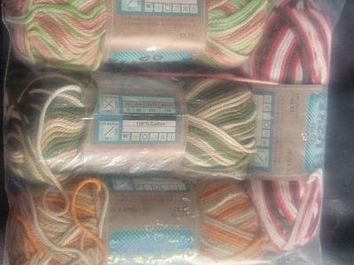 various yarn, crochet, knit, craft, supply