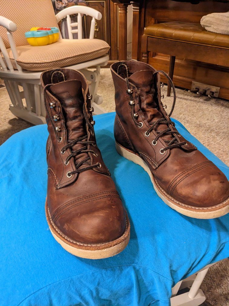 Red Wing Shoes Iron Ranger 8111 Amber Harness Leather Boots Men's US 8.5 E2