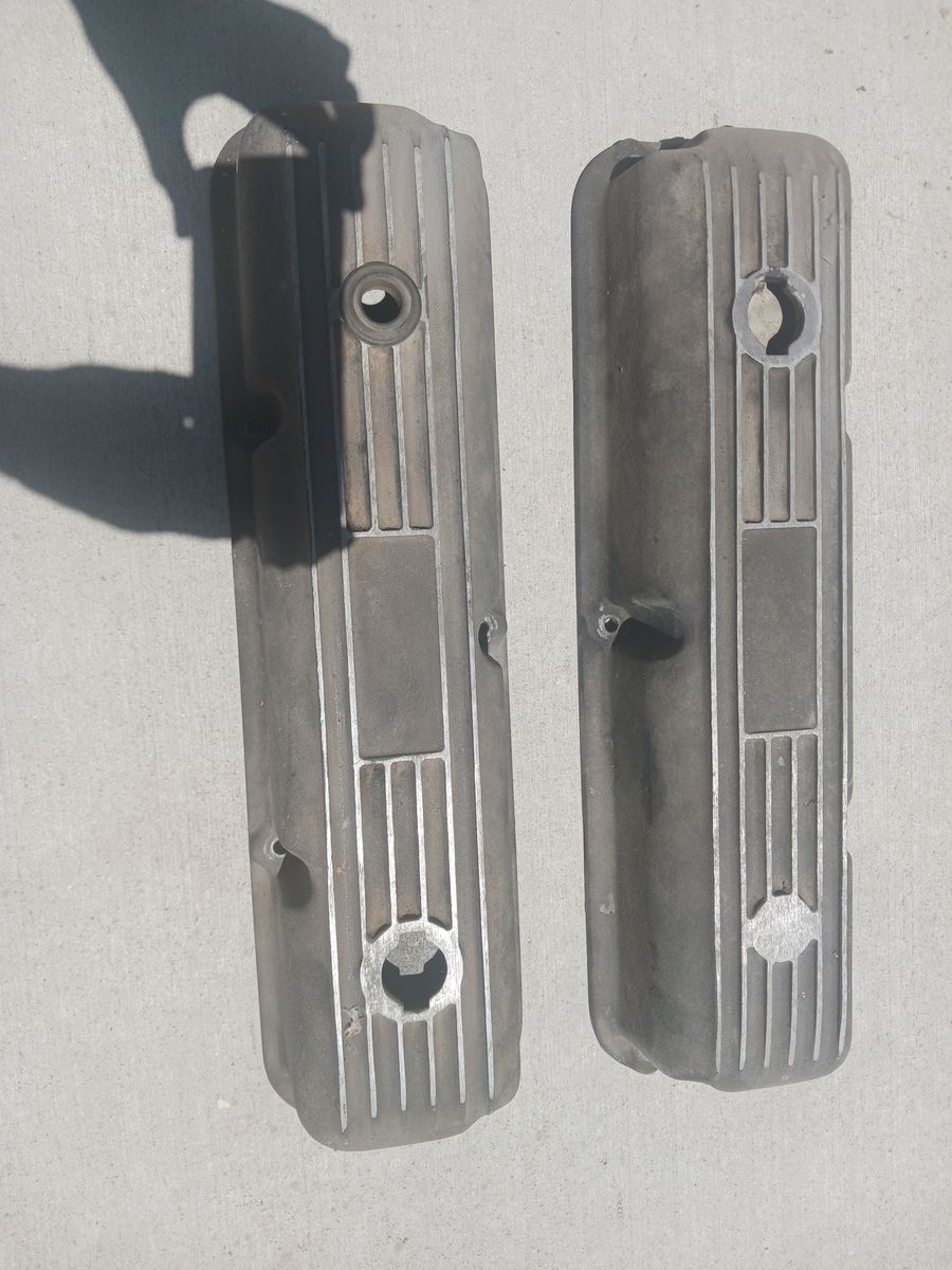 Finned Aluminum Valve Covers, big block Ford FE
