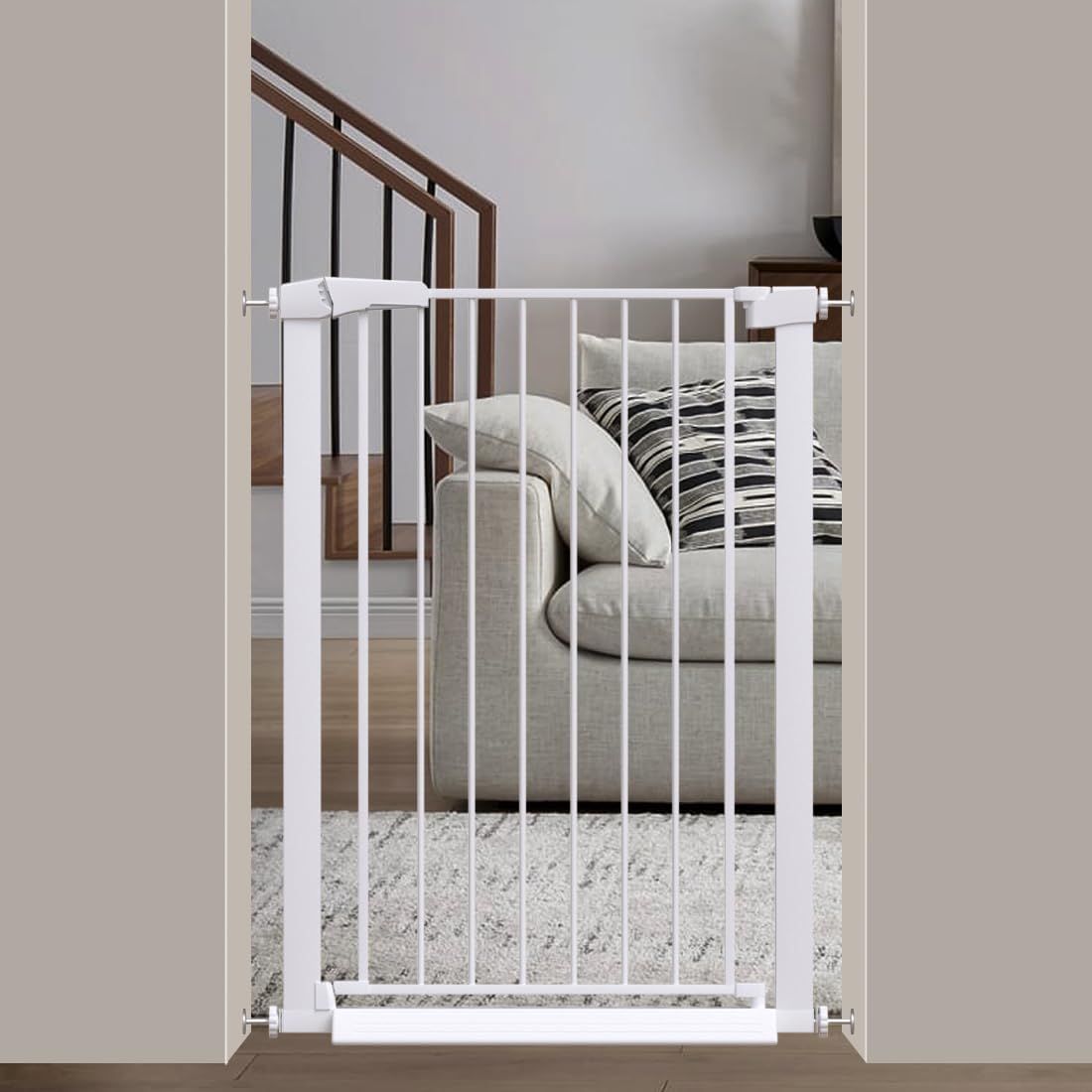 28.5"-32" x 30" H White Safety/Baby Gate