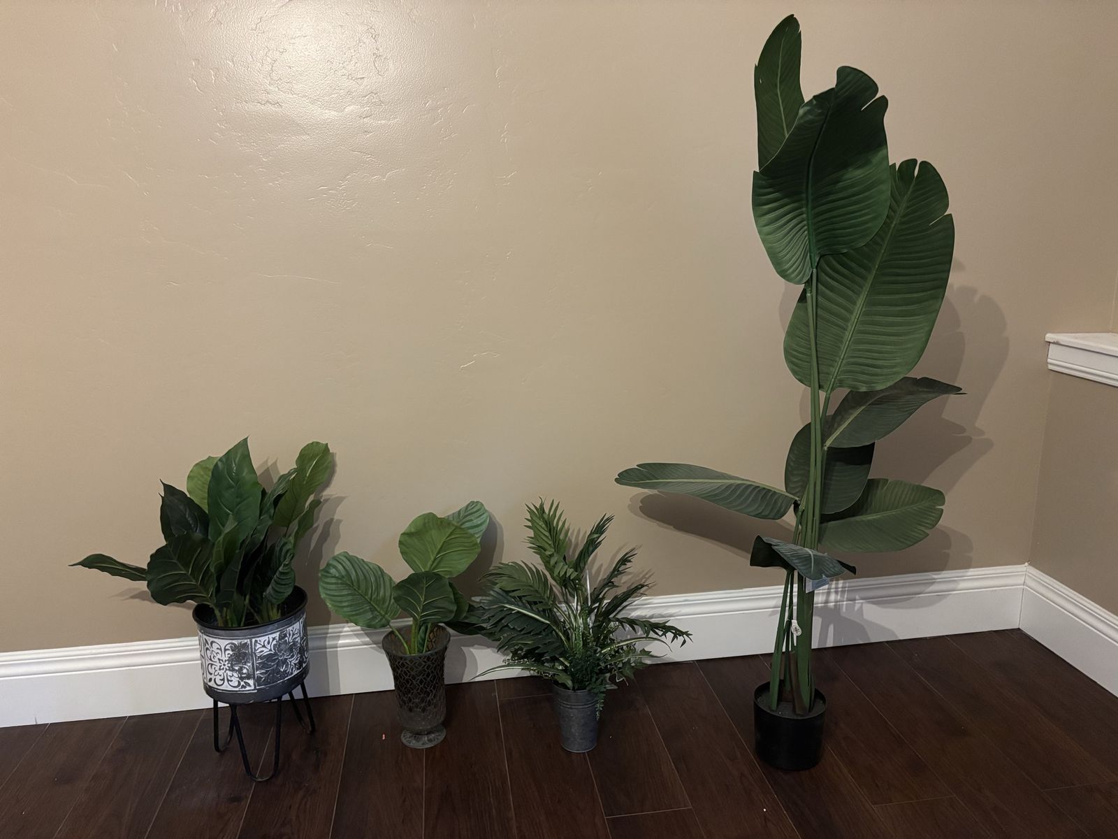Artificial Plants (Set of 4) for Home Decor - Various Styles & Sizes