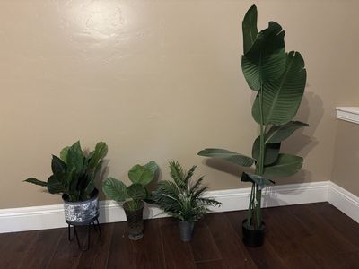 Artificial Plants (Set of 4) for Home Decor - Various Styles & Sizes