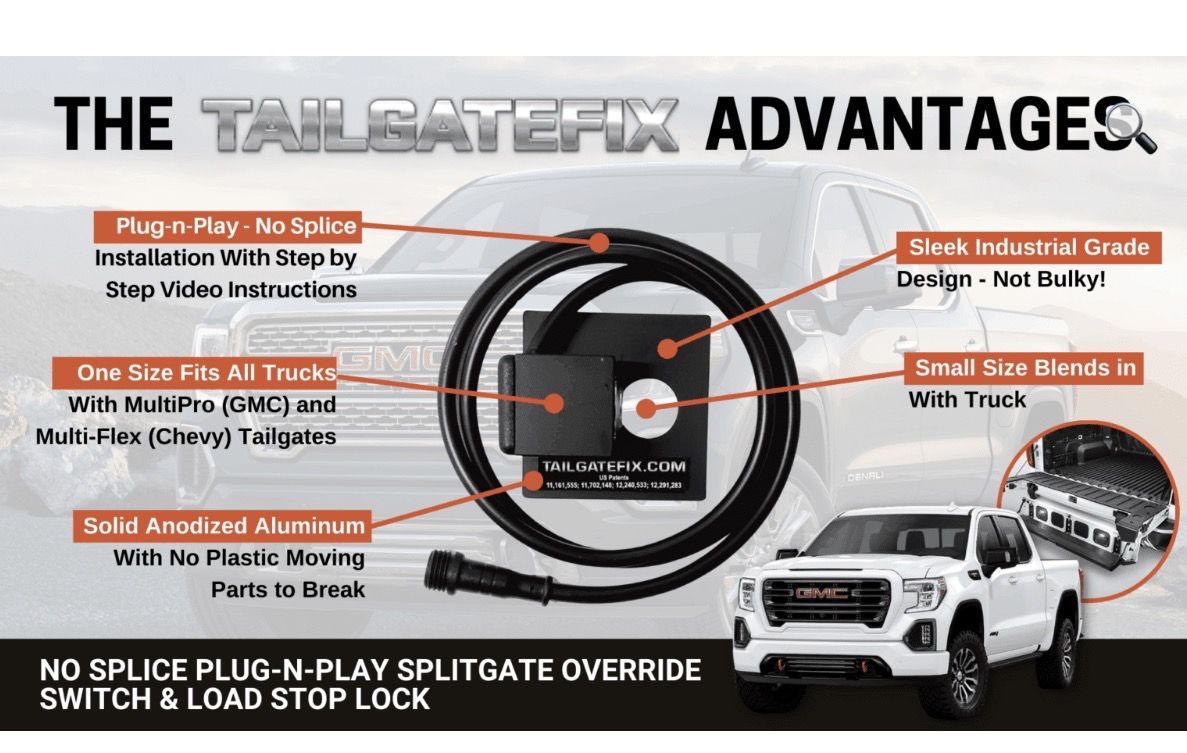 *Brand new Gmc chevy Multi pro tailgate auto override switch