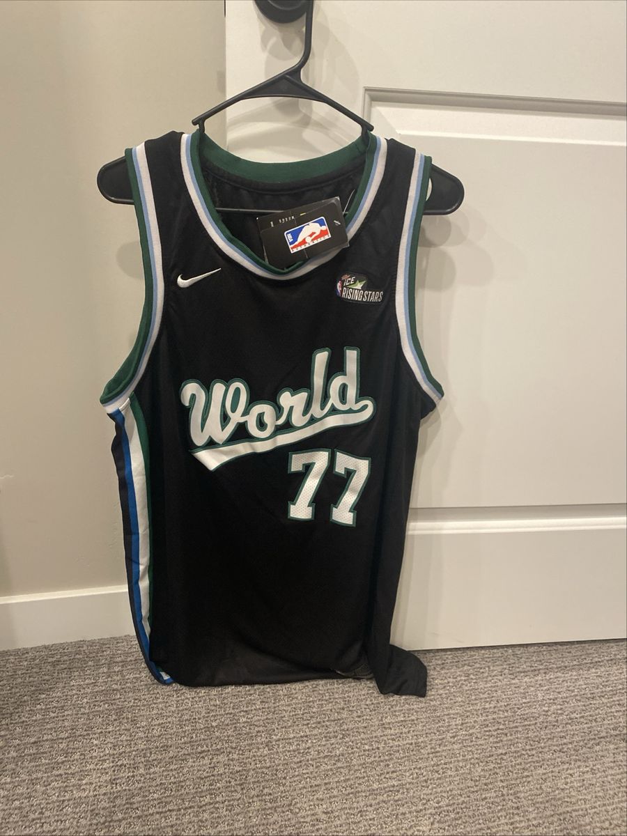 Nike basketball jersey, Luka Dončić #77 'Team World' Rising Stars Game jersey 52