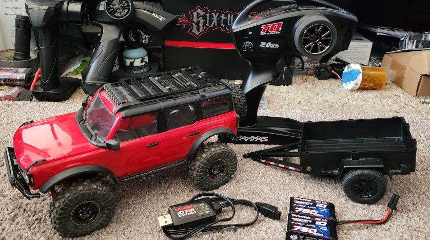 Traxxas Trx4m Bronco with trailer!