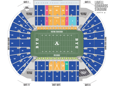 BYU Football 4 Season Tickets- Sec 46 Row 2; Aisle seats!
